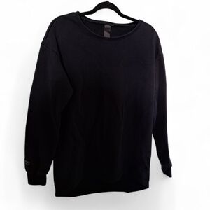 🇨🇦 Oraki Black Longline Sweater Tunic Asymmetrical Hem Size S